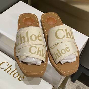 끌로에 우디 캔바스 슬라이드 슬리퍼,샌들