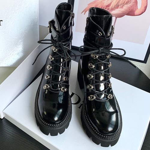 디올 레이스업 앵클부츠