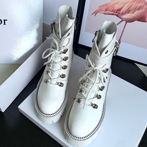 디올 레이스업 앵클부츠