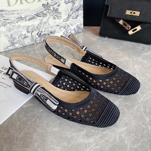 디올 메쉬 리본 슬링백