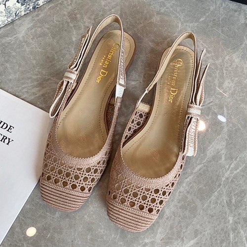 디올 메쉬 리본 슬링백