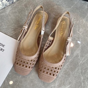 디올 메쉬 리본 슬링백