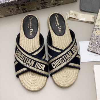 디올 오블리크 크로스 슬리퍼