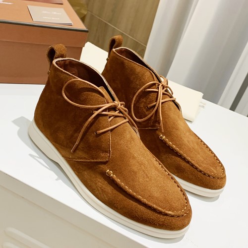 로로피아나 스웨이드 오픈 워크 앵클부츠