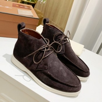 로로피아나 스웨이드 오픈 워크 앵클부츠