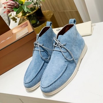 로로피아나 스웨이드 오픈 워크 앵클부츠