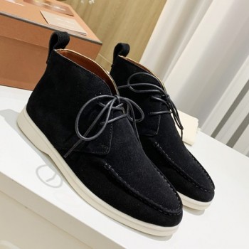 로로피아나 스웨이드 오픈 워크 앵클부츠