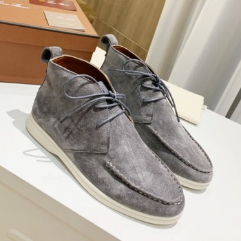 로로피아나 스웨이드 오픈 워크 앵클부츠