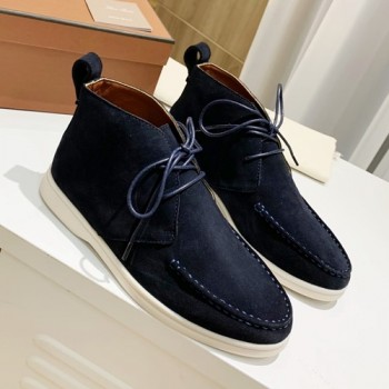 로로피아나 스웨이드 오픈 워크 앵클부츠