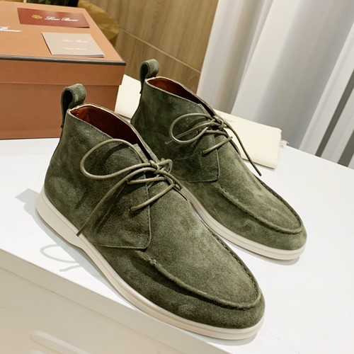 로로피아나 스웨이드 오픈 워크 앵클부츠