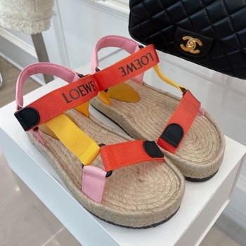 로에베 나일론 스트랩 에스파듀 샌들