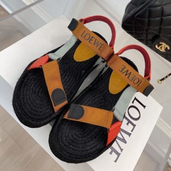 로에베 나일론 스트랩 에스파듀 샌들