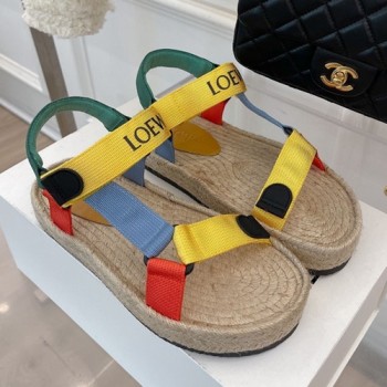 로에베 나일론 스트랩 에스파듀 샌들