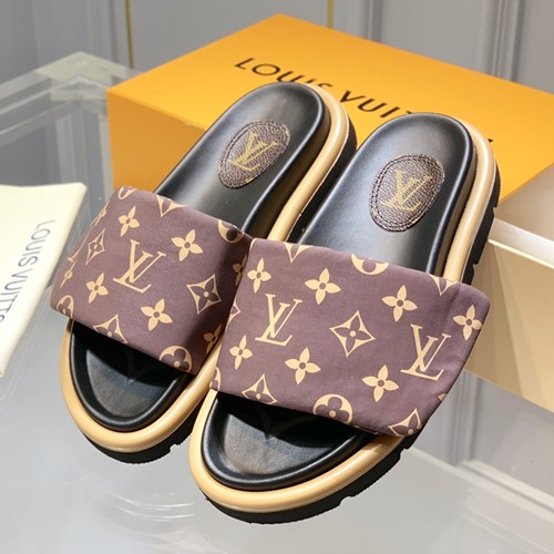 루이비통 선셋 플랫 컴포트 뮬,슬리퍼