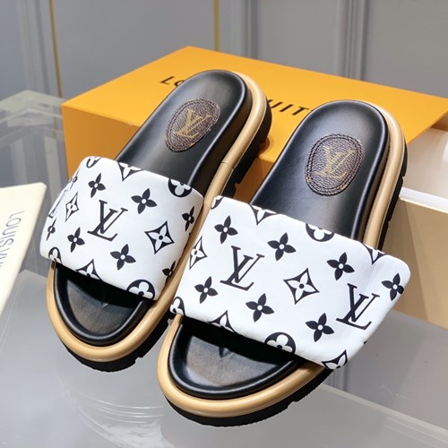 루이비통 선셋 플랫 컴포트 뮬,슬리퍼