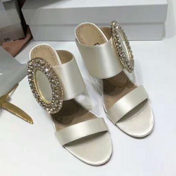 마놀로 블라닉 새틴 스와로브스키 샌들힐