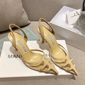 마놀로 블라닉 새틴 스와로브스키 샌들힐