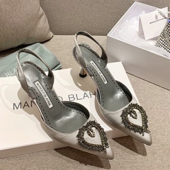 마놀로 블라닉 새틴 스와로브스키 샌들힐