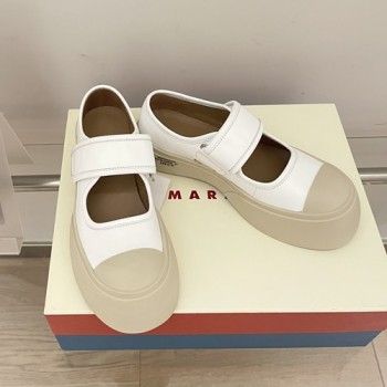 마르니 플랫폼 벨크로 플랫슈즈