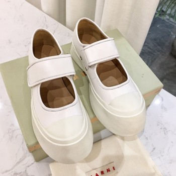 마르니 플랫폼 벨크로 플랫슈즈