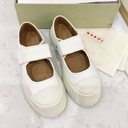 마르니 플랫폼 벨크로 플랫슈즈