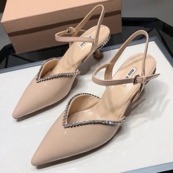 미우미우 크리스탈 비즈 슬링백