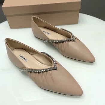 미우미우 크리스탈 비즈 플랫슈즈