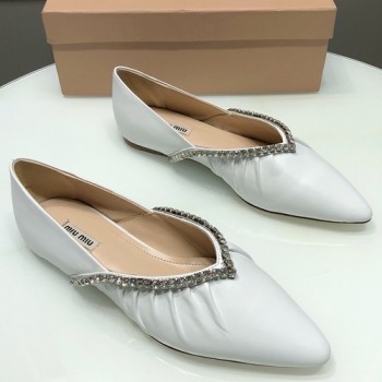 미우미우 크리스탈 비즈 플랫슈즈