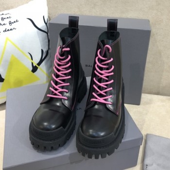 발렌시아가 레이스업 부츠