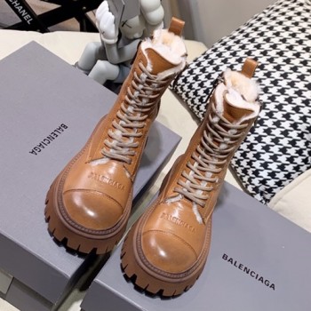 발렌시아가 레이스업 앵클부츠