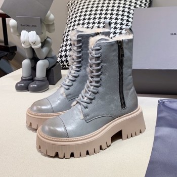 발렌시아가 레이스업 앵클부츠