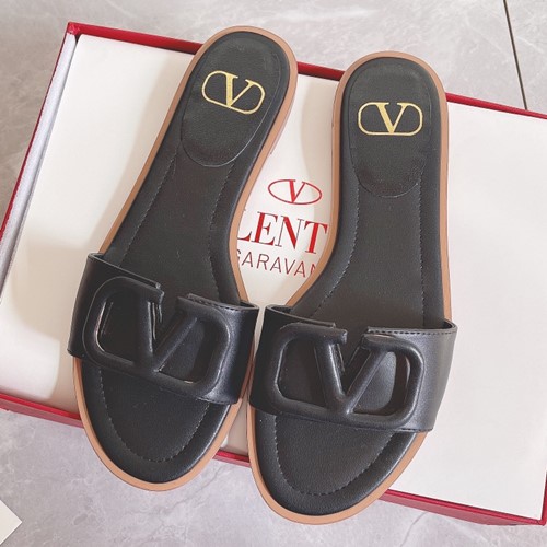 발렌티노 V로고 뮬