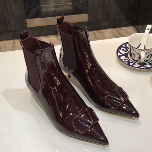 발렌티노 V로고 앵클부츠