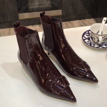 발렌티노 V로고 앵클부츠