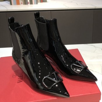 발렌티노 V로고 앵클부츠