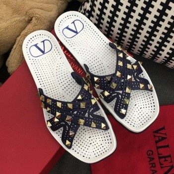 발렌티노 락스터드 PVC 슬리퍼