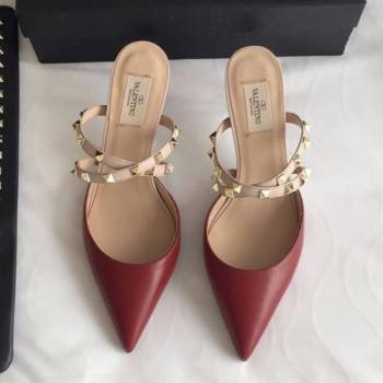 발렌티노 락스터드 스트랩 블로퍼,뮬