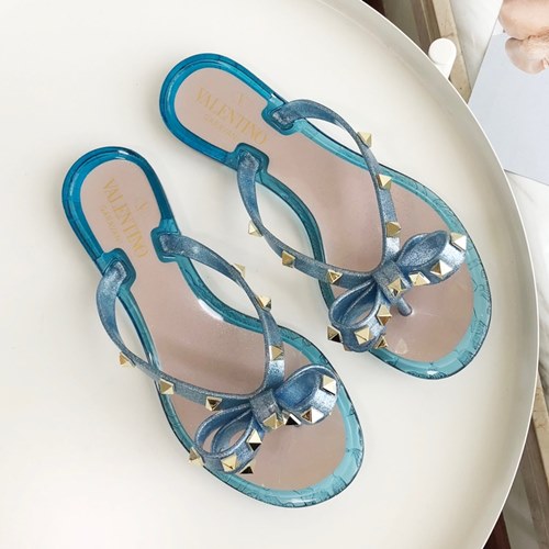 발렌티노 락스터드 젤리 슬리퍼