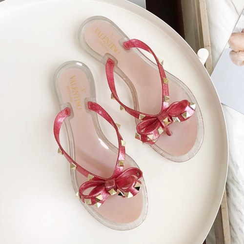 발렌티노 락스터드 젤리 슬리퍼