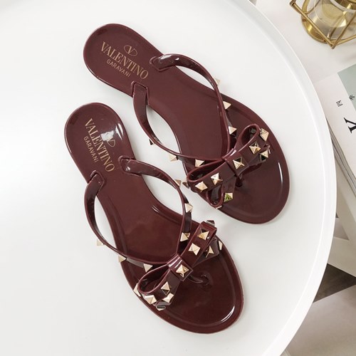 발렌티노 락스터드 젤리 슬리퍼