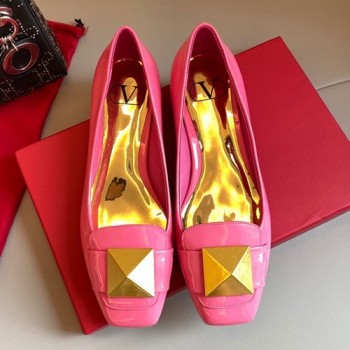 발렌티노 락스터드 플랫슈즈