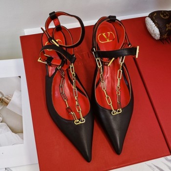 발렌티노 체인 스트랩 슬링백