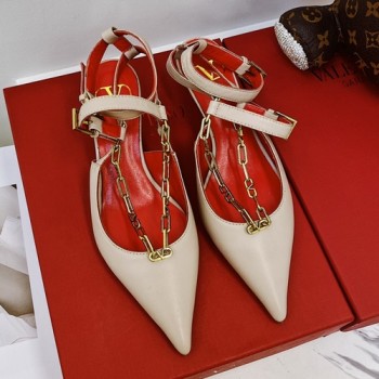 발렌티노 체인 스트랩 슬링백