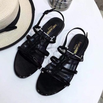 생로랑 카산드라 YSL 로고 스트랩 샌들