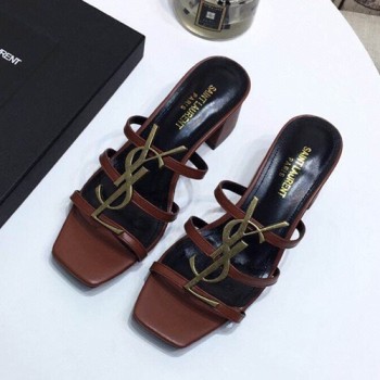 생로랑 카산드라 YSL 로고 스트랩 샌들