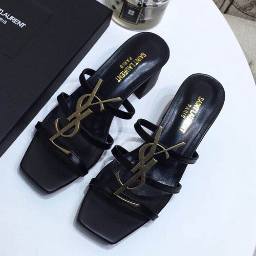 생로랑 카산드라 YSL 로고 스트랩 샌들