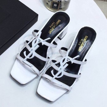 생로랑 카산드라 YSL 로고 스트랩 샌들