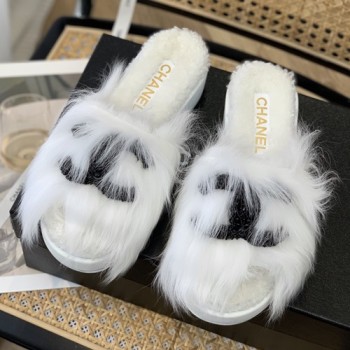 샤넬 CC 시어링 퍼 슬리퍼