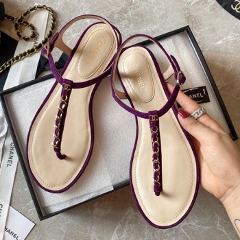 샤넬 CC로고 체인 스트랩 샌들