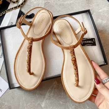 샤넬 CC로고 체인 스트랩 샌들